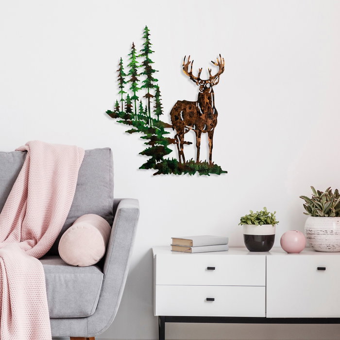 Wallity Deer 2 Escultura de Pared de Metal Multicolor Wallity Deer 2 Escultura de Pared de Metal Multicolor